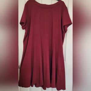 Avenue Rich Burgundy Textured Sheath Dress Valentines Galentines